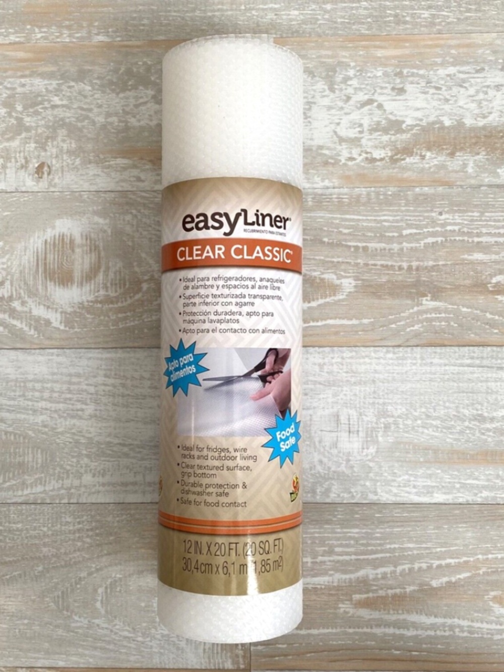 Duck Brand Easy Liner Shelf Liner Clear Classic Non-Adhesive Grip 12 in x 20 ft